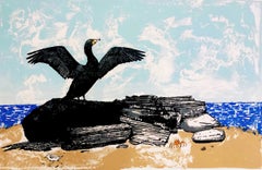 The Cormorant, Tim Southall, estampe faite à la main, impression contemporaine à vendre