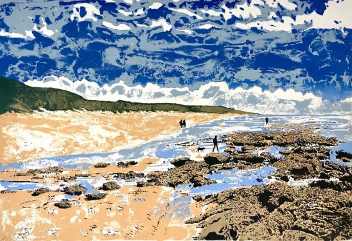 Tim Southall, A Walk on the Beach, Limited Edition Print, Coastal Print