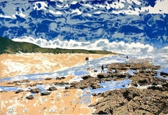 Tim Southall, A Walk on the Beach, Impression en édition limitée, Impression côtière