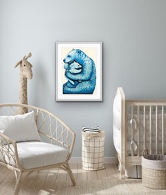 Tim Southall, Bear Hugs (Cerulean), Limited Edition Animal Print, Affordable Art
