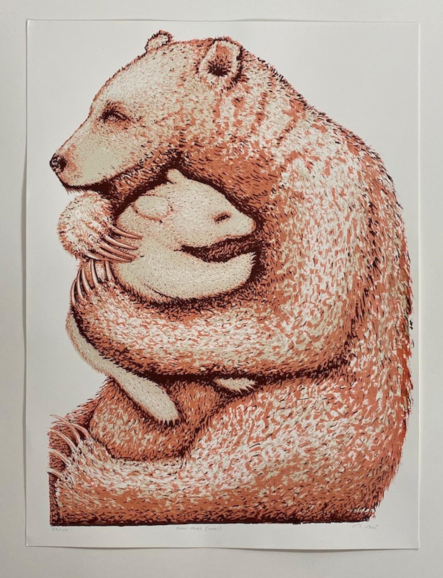 Bear Hugs (Coral) by Tim Southall [2019]
Limited edition
Screen Print on Paper
Edition number 100
Image size: H:65 cm x W:48 cm
Complete Size of Unframed Work: H:68.5 cm x W:51.5 cm x D:0.1cm
Sold Unframed
Please note that insitu images are purely