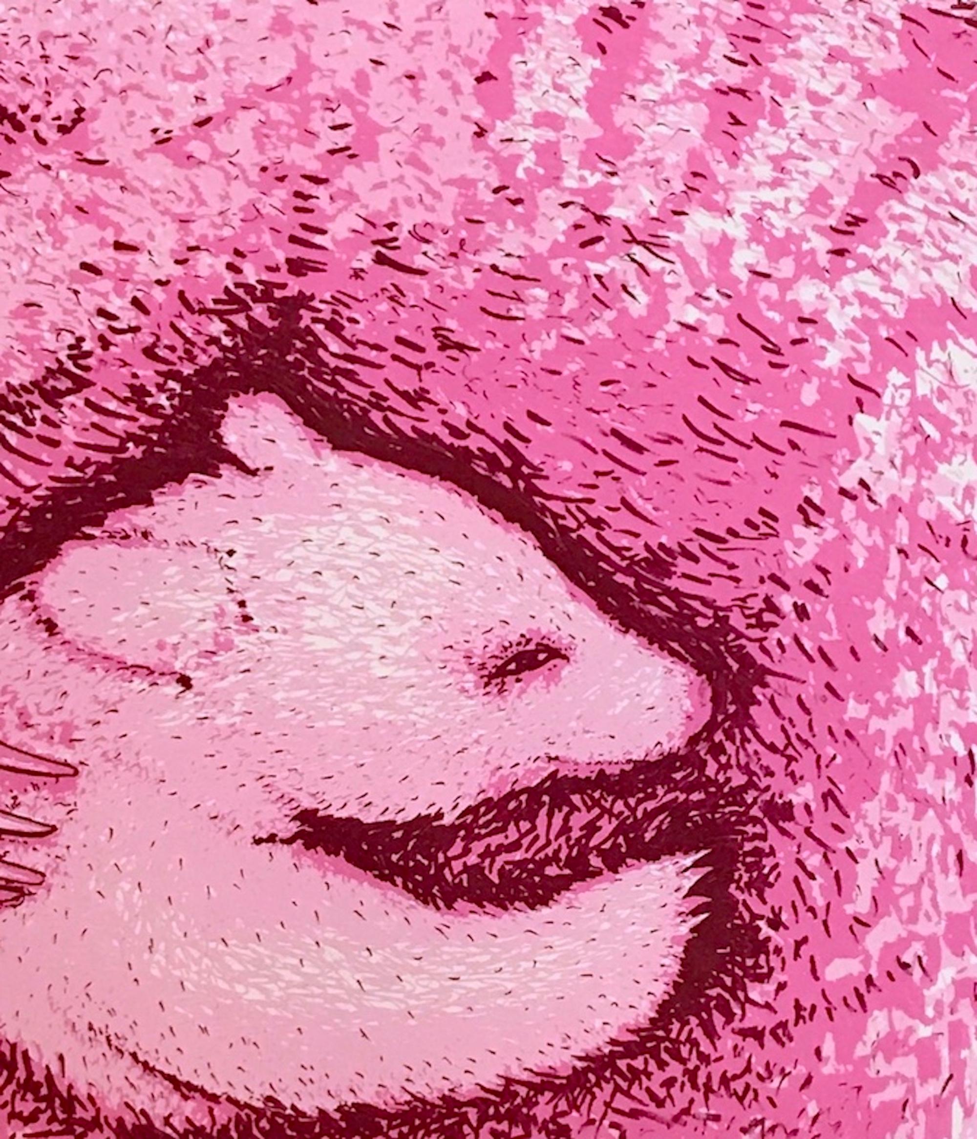 Bear Hugs (Hot Pink), Statement Bear Print, Animal Art, Limited Edition Print For Sale 2