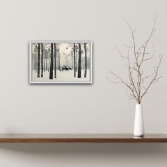 Tim Southall, Cervo in inverno, Acquaforte contemporanea, Stampa animale, Arte accessibile