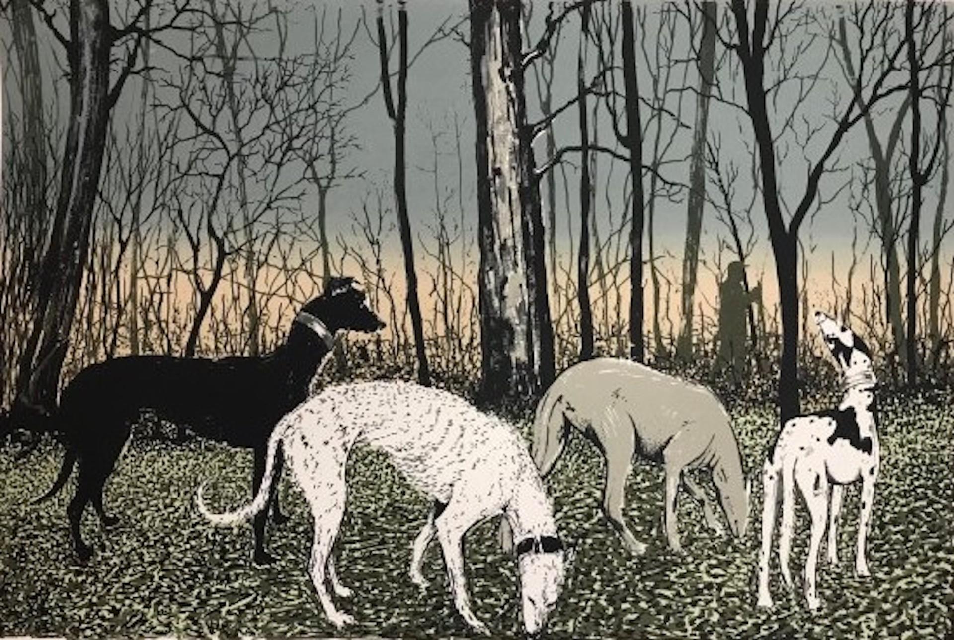 Tim Southall, Out with the Dogs, Limited Edition Print, Animal Art, Art Online