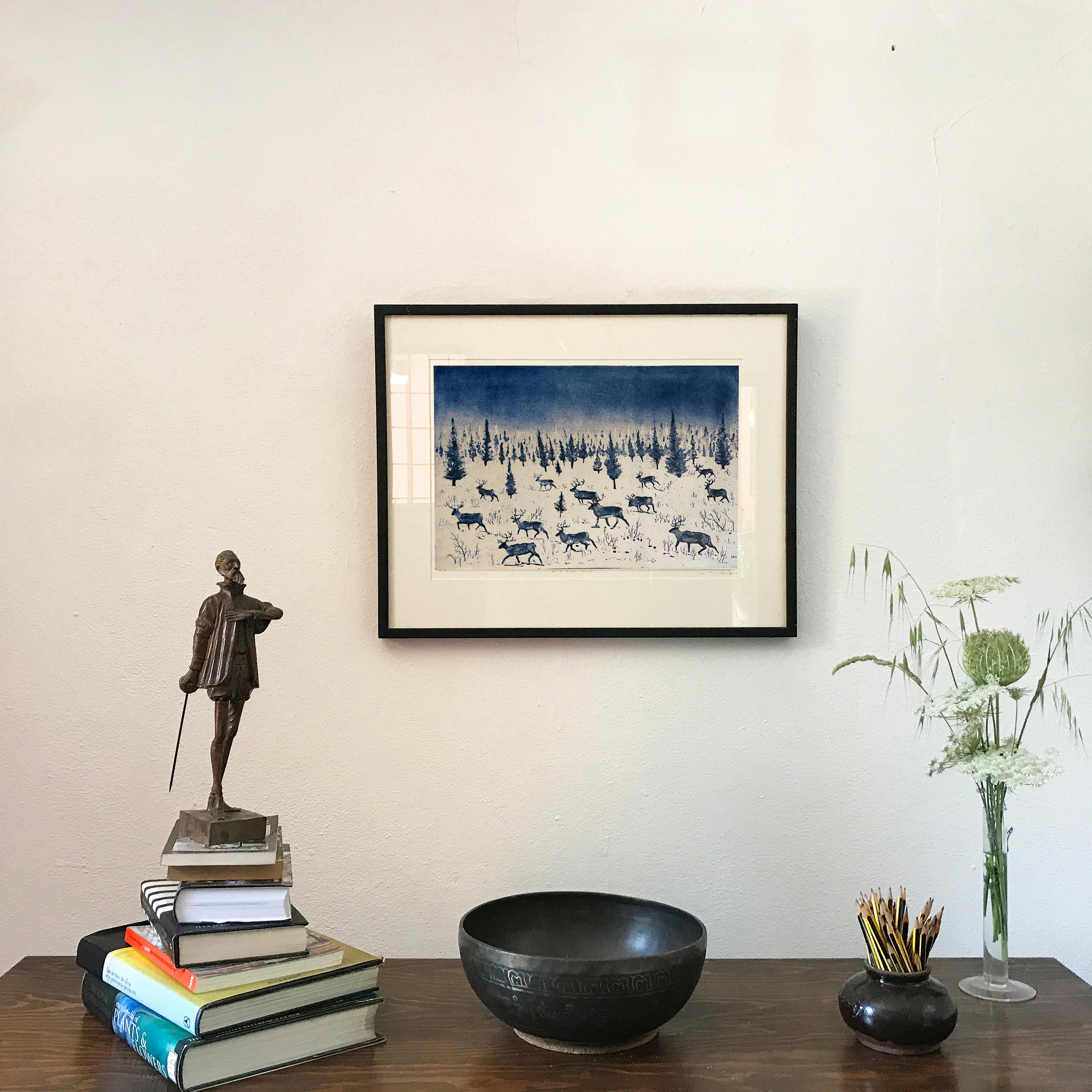 Where Reindeer Roam, Impresiones de edición limitada, Arte asequible, Impresión de animales - Print de Tim Southall