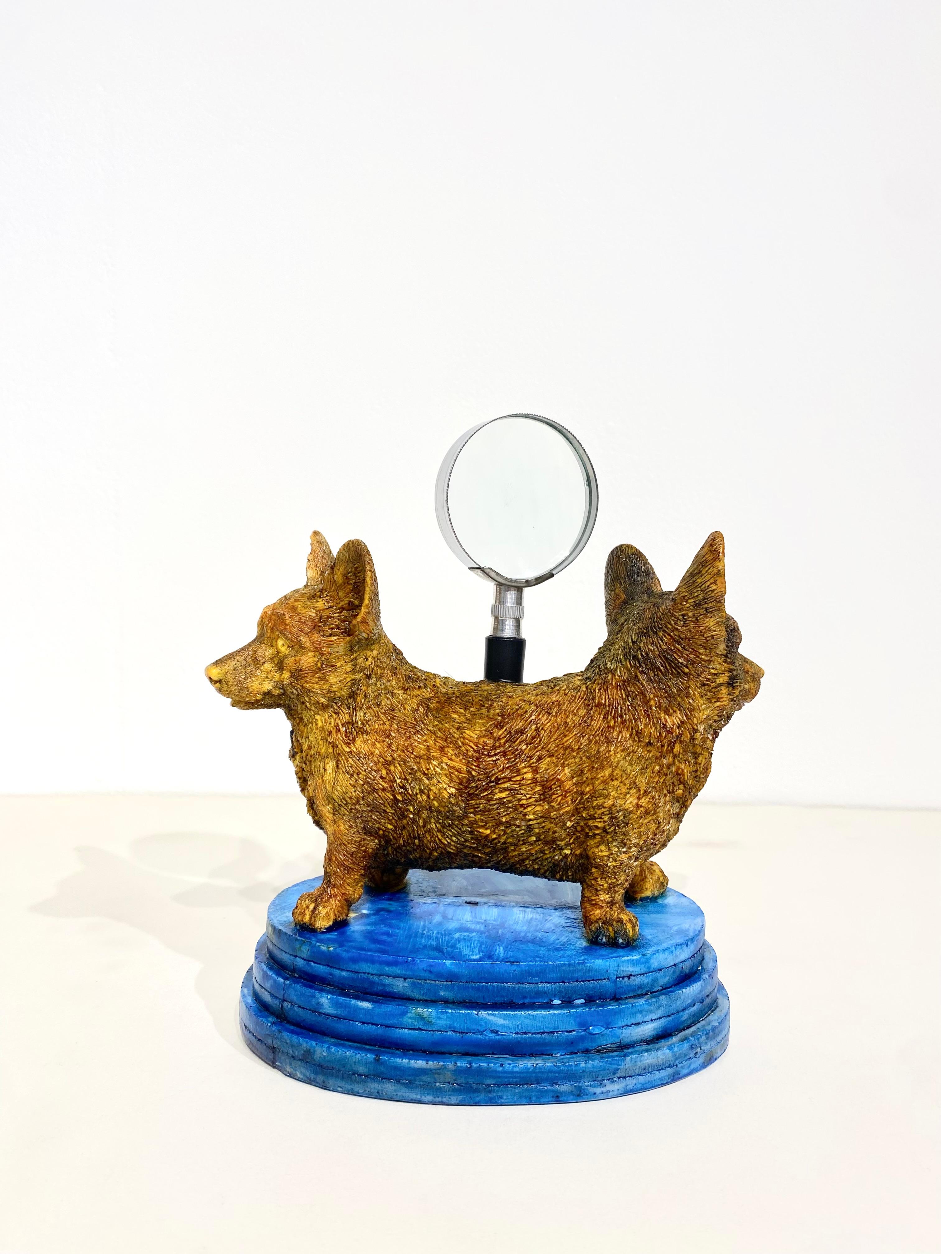 Sculpture of two headed dog: 'From My Point Of View ll' - Black Figurative Sculpture by Tim Tate