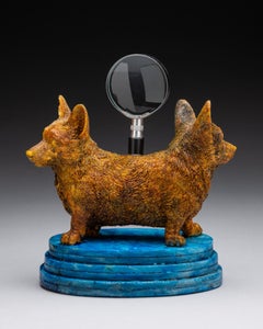 Scultura di cane a due teste: "Dal mio punto di vista".