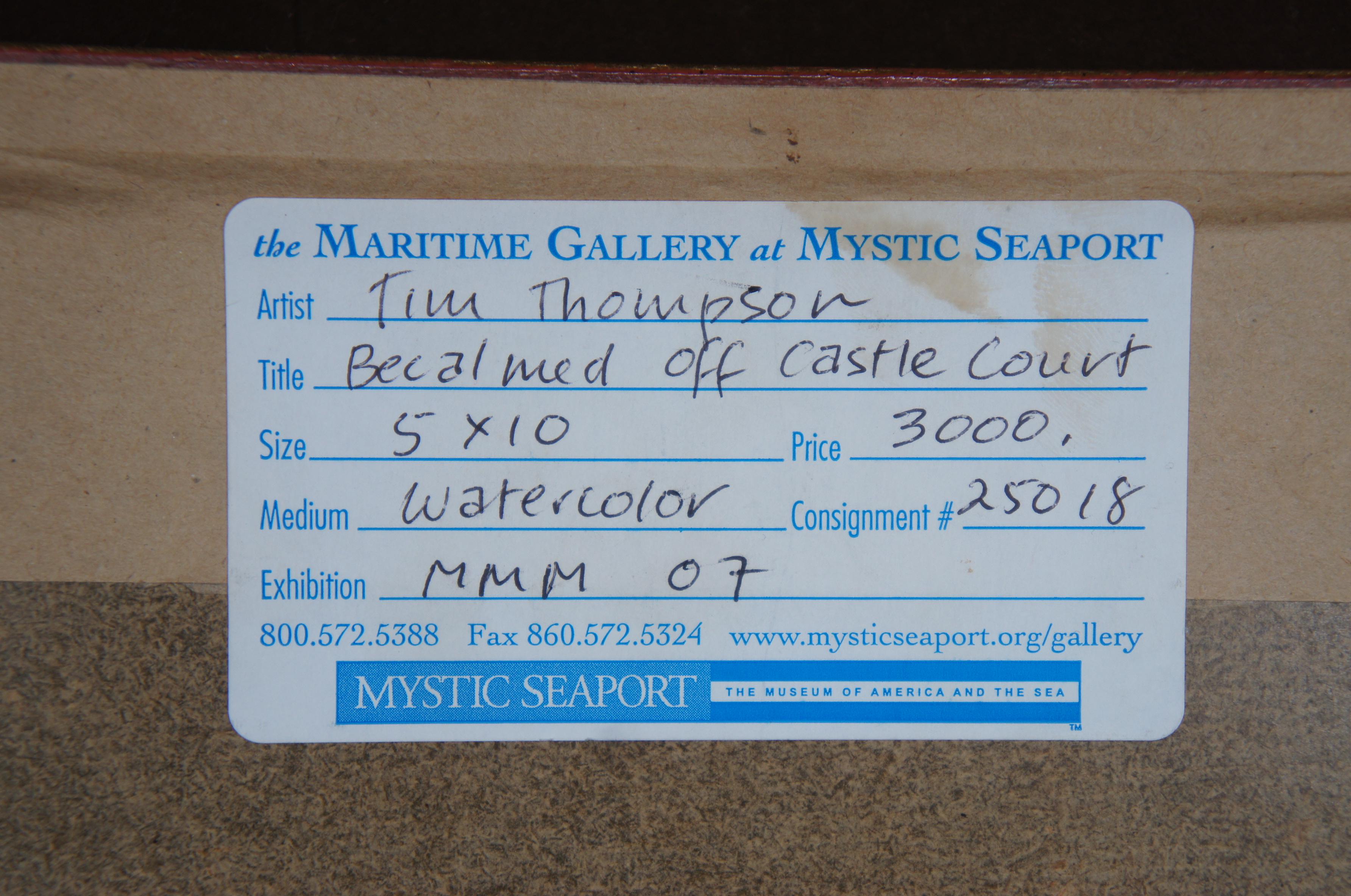 Tim Thompson, aquarelle représentant des voiliers de Castle Court en martime en vente 3
