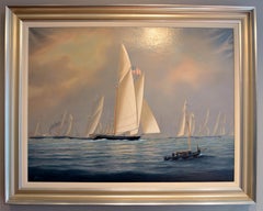 Tim Thompson, "America Glides Through the British Fleet", 30x40 Oil on Canvas