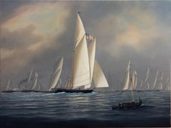 Tim Thompson, "America Glides Through the British Fleet", 30x40 Oil on Canvas