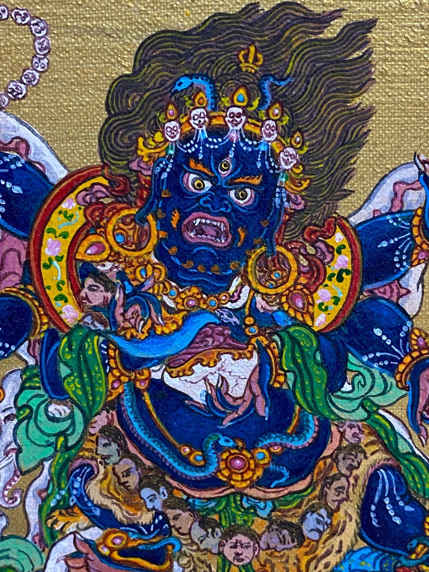 Hand-Painted Tim Timothy Johnson Australian Artist Signed Buddhist Tibetan Original Painting