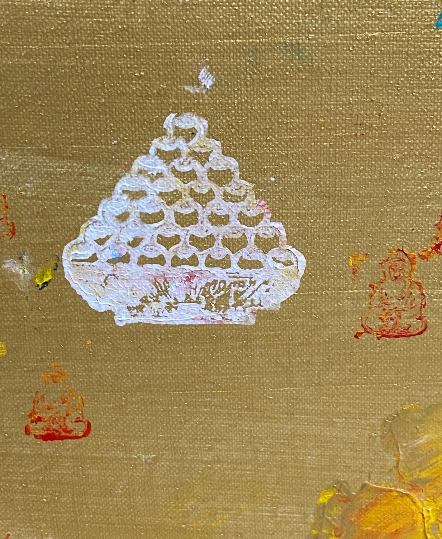 Canvas Tim Timothy Johnson Australian Artist Signed Buddhist Tibetan Original Painting