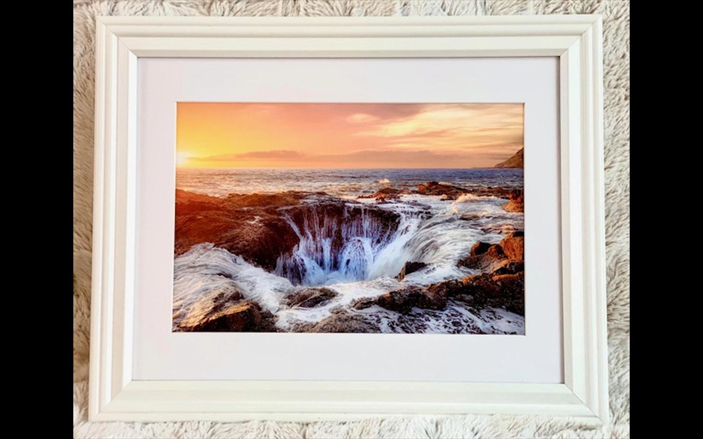 Sunset, Thor’s Well - Photograph by Tim Truby