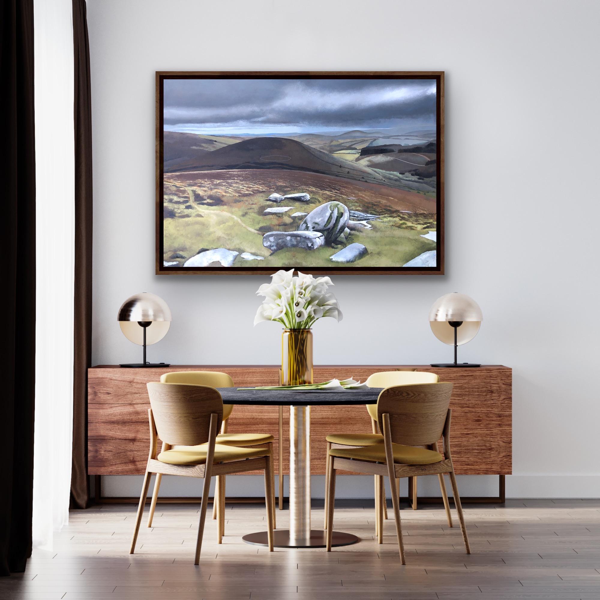Dartmoor, Pittura in stile Modern British, Paesaggio del Devonshire UK - Painting Moderno di Tim Woodcock-Jones