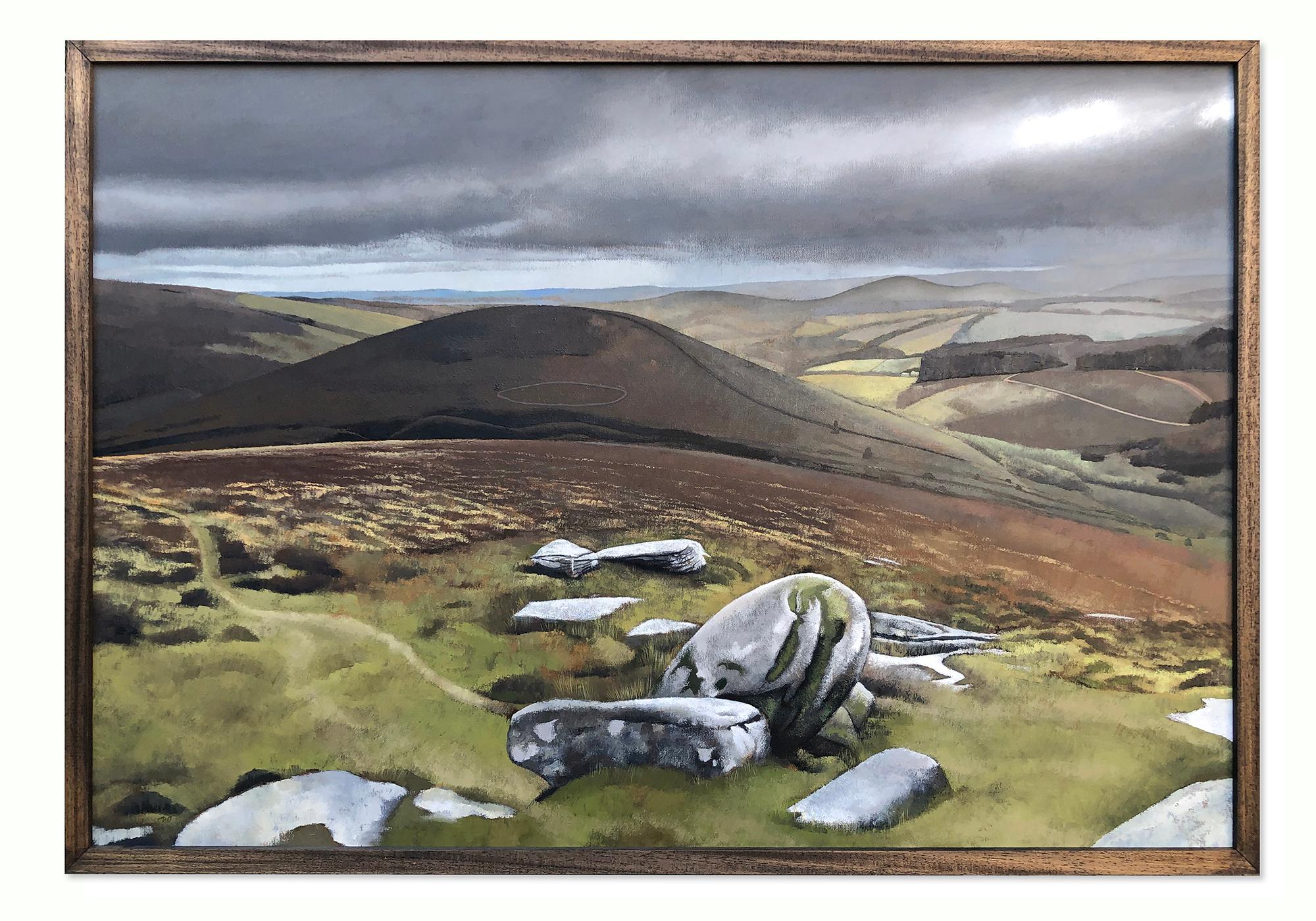 Dartmoor, Modern British Style Painting, Devonshire UK Landscape Painting For Sale 1