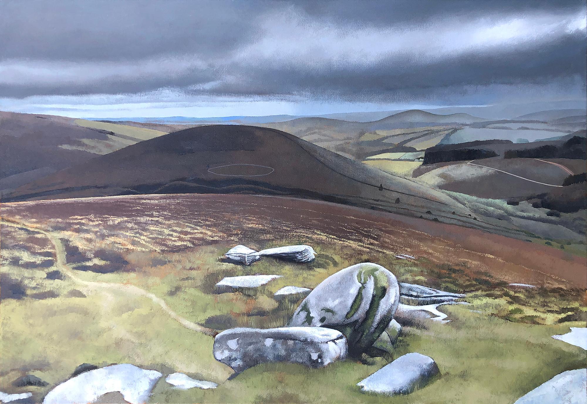 Dartmoor, Modern British Style Painting, Devonshire UK Landscape Painting