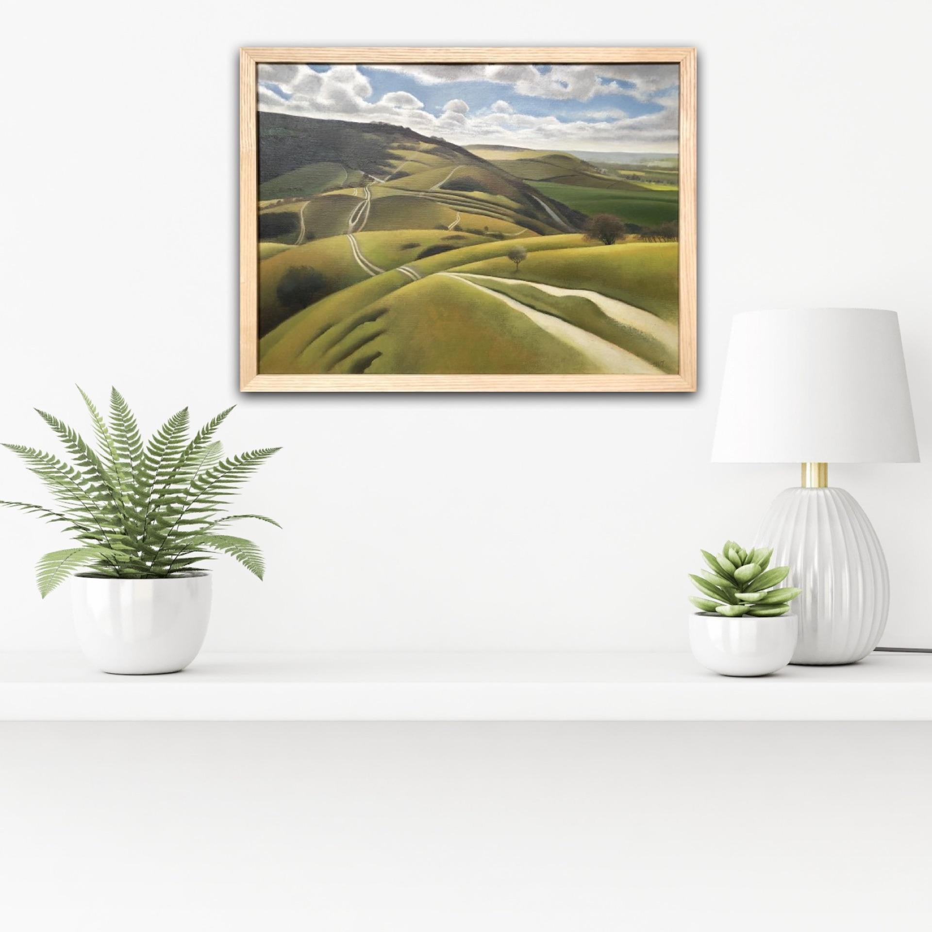 Ivinghoe Beacon, Tim Woodcock-Jones, Original Landscape Painting, Fields Artwork For Sale 1