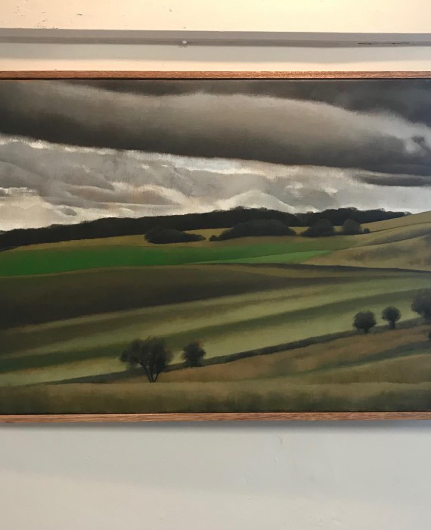 Near Ashridge est une peinture de paysage originale représentant les collines ondulantes du Hertfordshire donnant sur les bois d'Ashridge avec un ciel orageux.

Les peintures originales de l'artiste Tim Woodcock-Jones sont disponibles à la vente