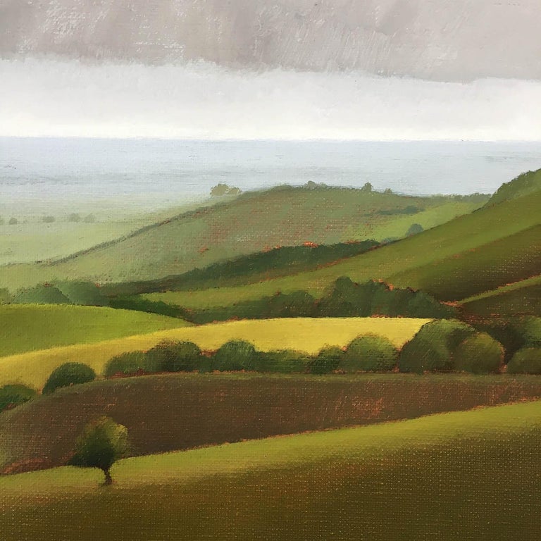 Tim Woodcock-Jones - Pegsdon Hill, landscape, traditional, original art, contemporary modern ...