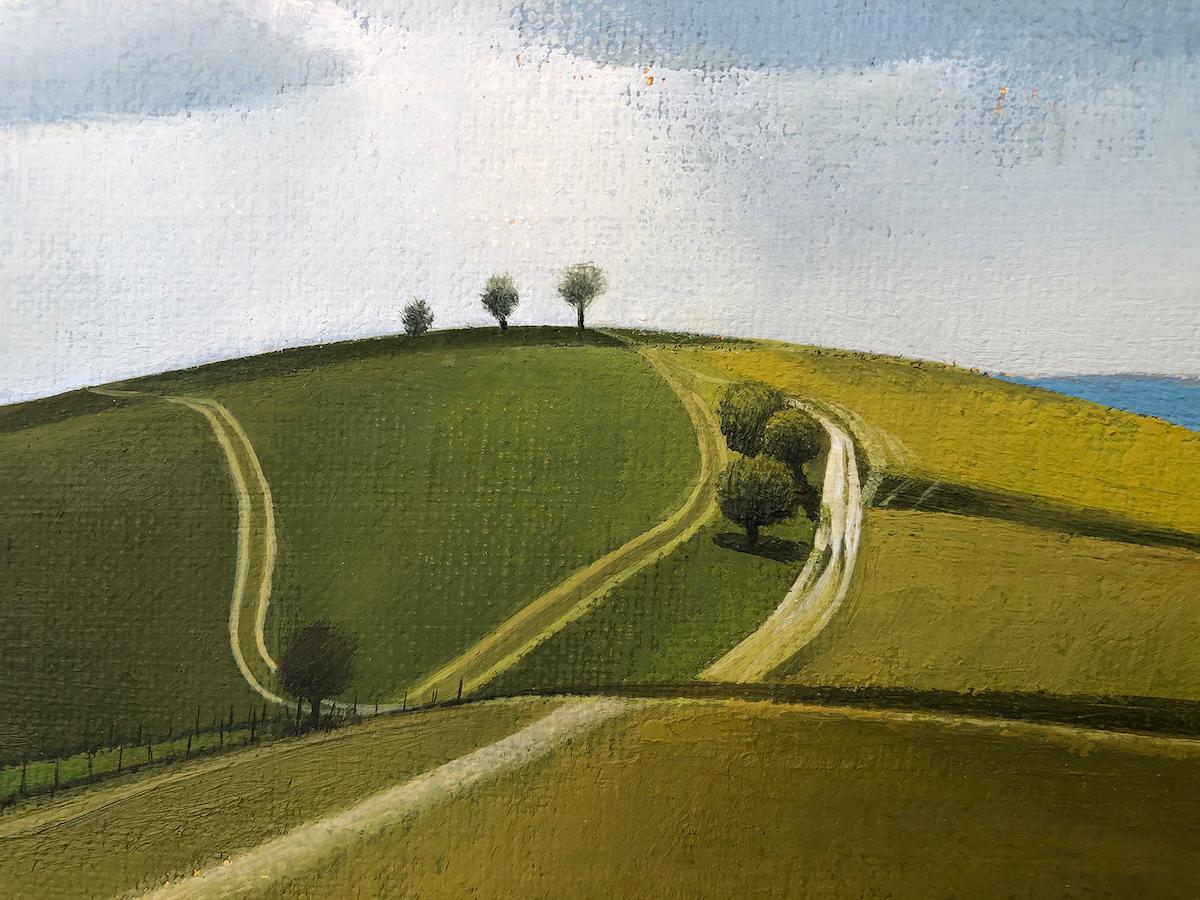 View from Pitstone Hill [2019]

original
oil on canvas
Image size: H:23.5 cm x W:32 cm
Complete Size of Unframed Work: H:21 cm x W:30 cm x D:.5cm
Frame Size: H:23.5 cm x W:32 cm x D:3cm
Sold Framed
Please note that insitu images are purely an