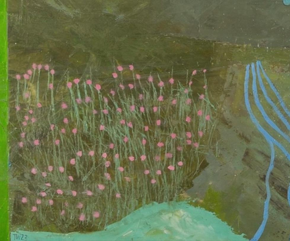Tim Woolcock was born in Lancashire, though his family originates from St Just-in-Penwith in Cornwall, where the artist spent many summers. He now lives part of the year on his farm in County Carlow, Ireland, where his studio is located.

Between