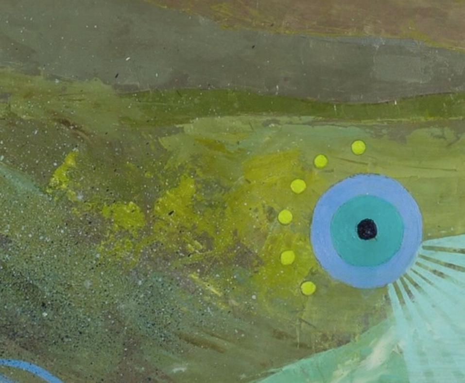 Connemara Blue Moon, 2003 - Contemporary Landscape Oil Painting in Green + Blue 2