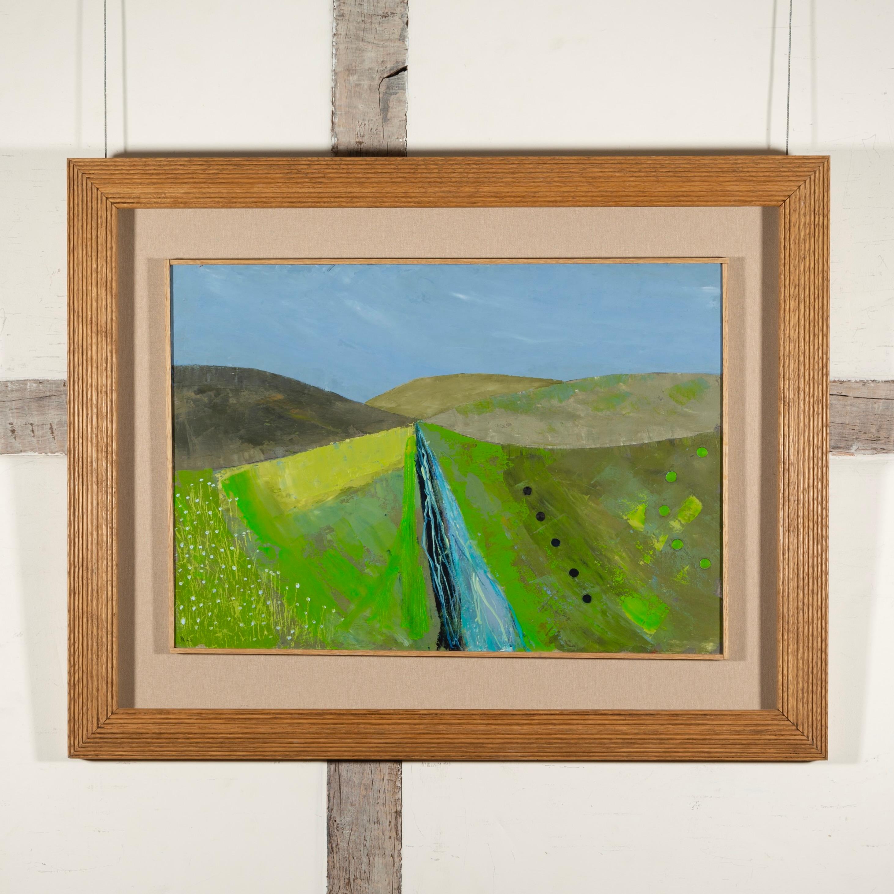Ruscello della contea di Wicklow, 2023 - Pittura ad olio di paesaggio contemporaneo, Hille + Acqua - Painting di Tim Woolcock