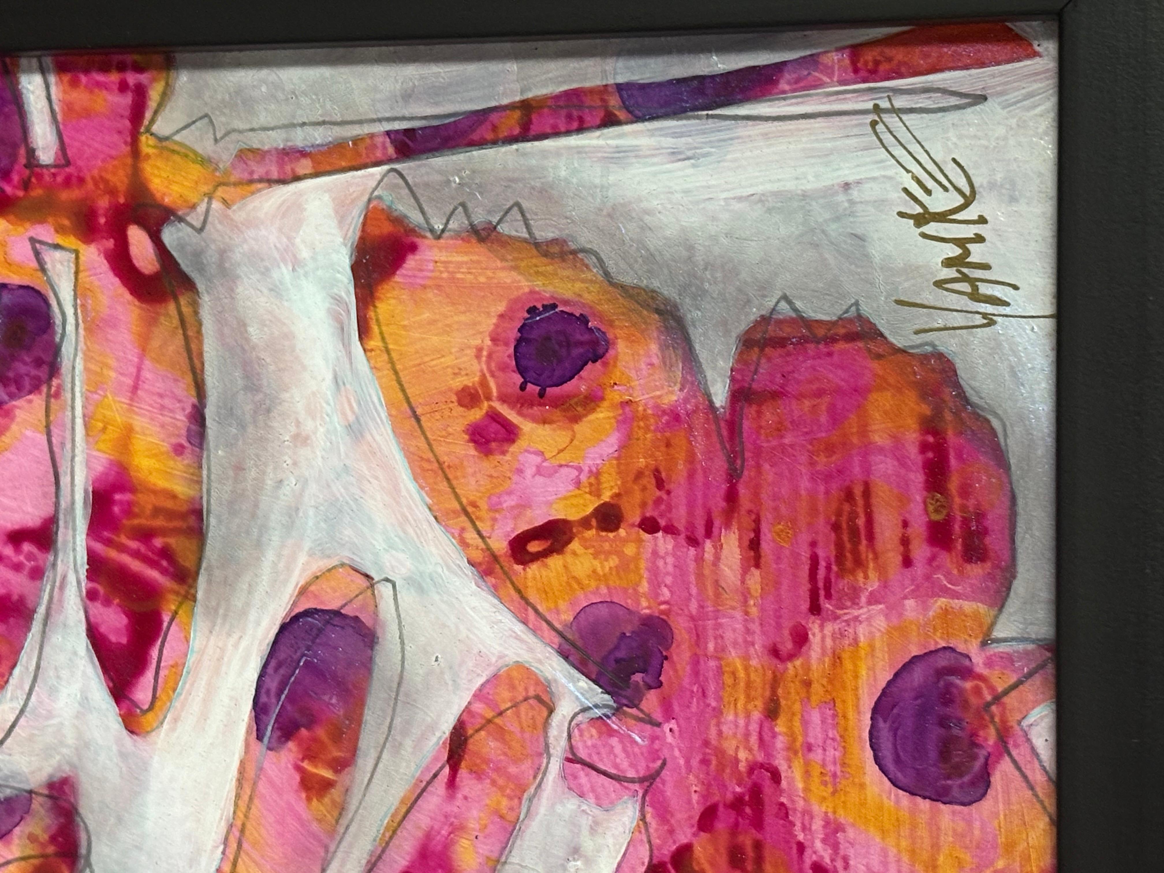 Tim Yanke Original Hand signiert Mixed Media Painting 