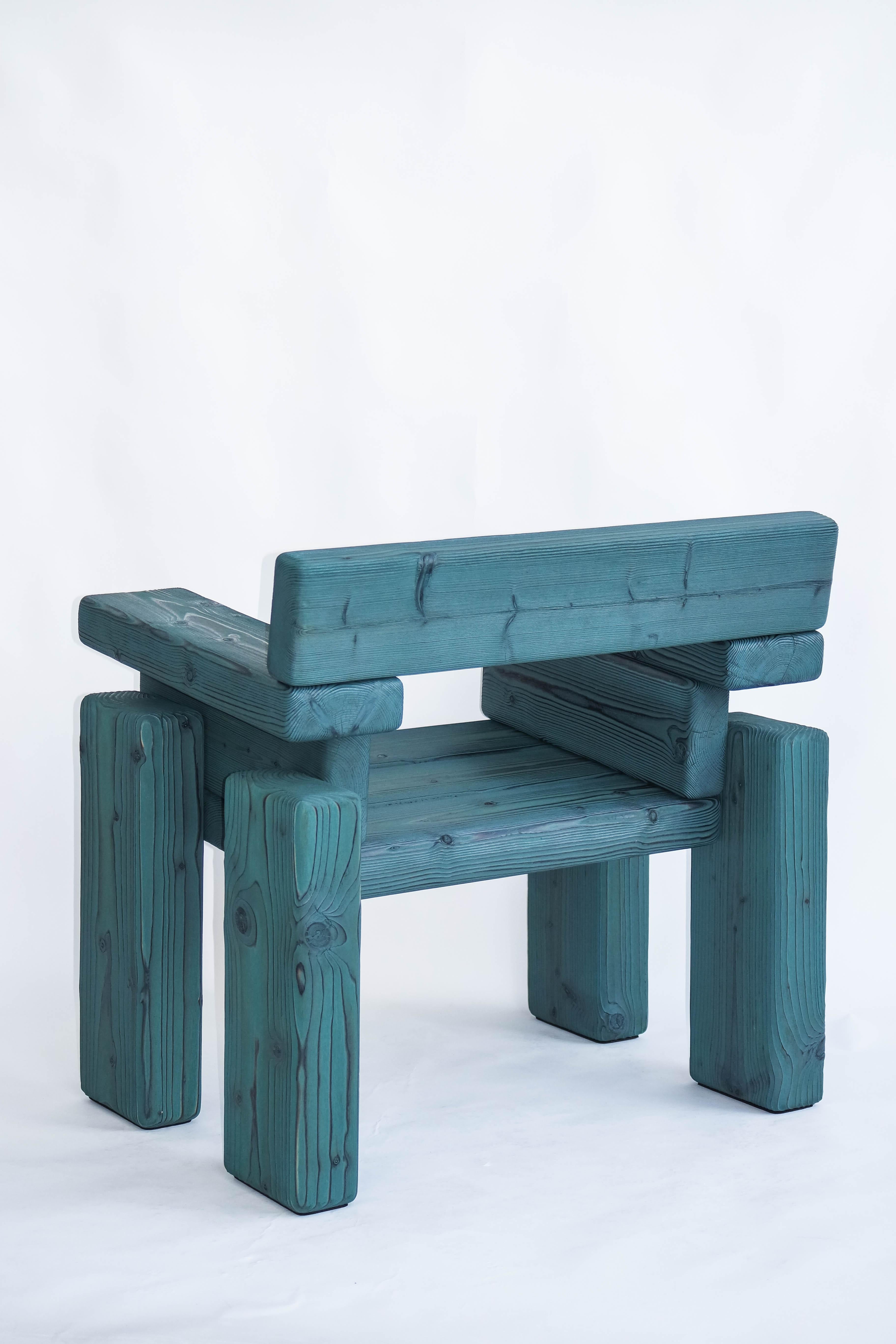 Timber Armchair by Onno Adriaanse For Sale 3