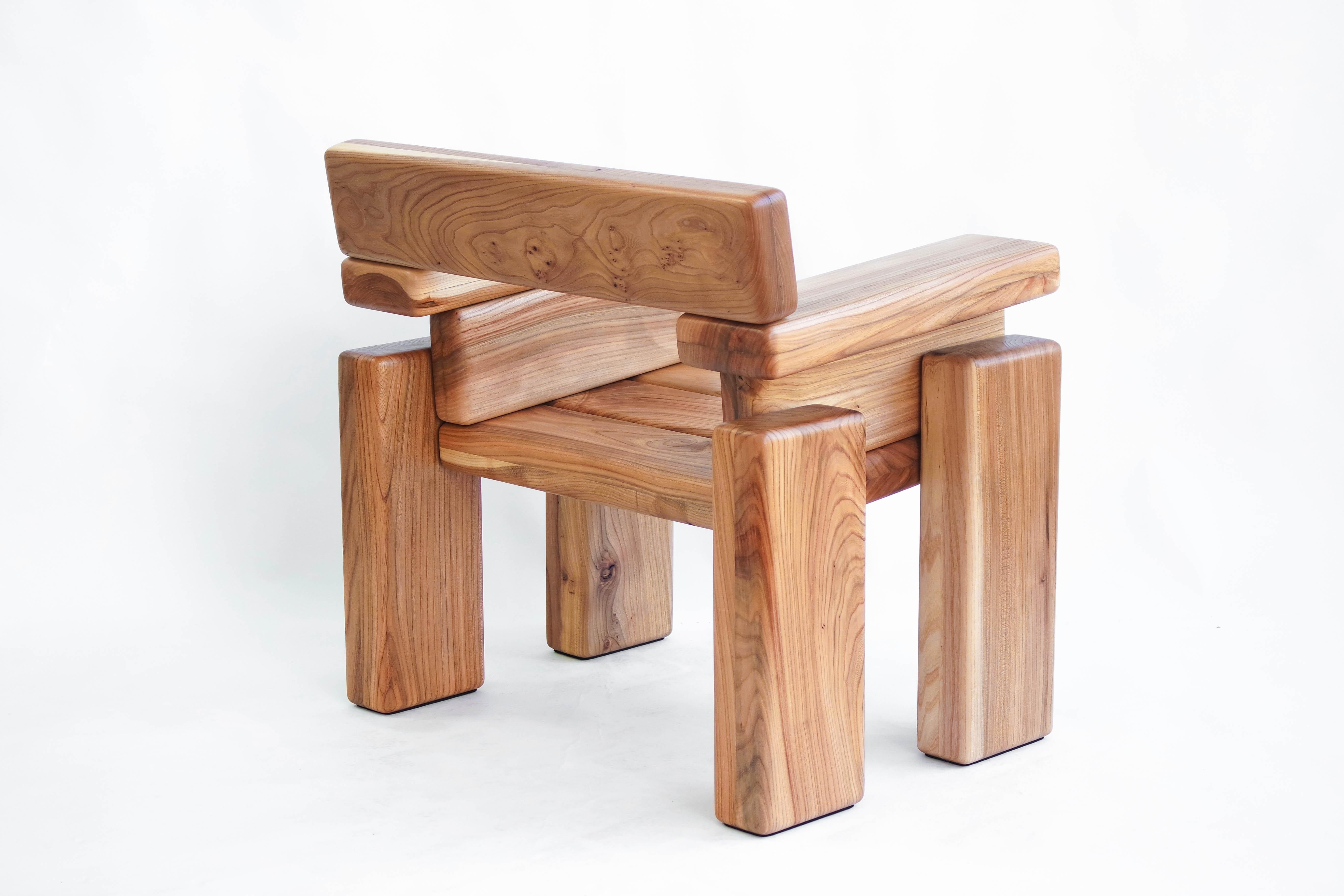 Timber Armchair by Onno Adriaanse For Sale 10