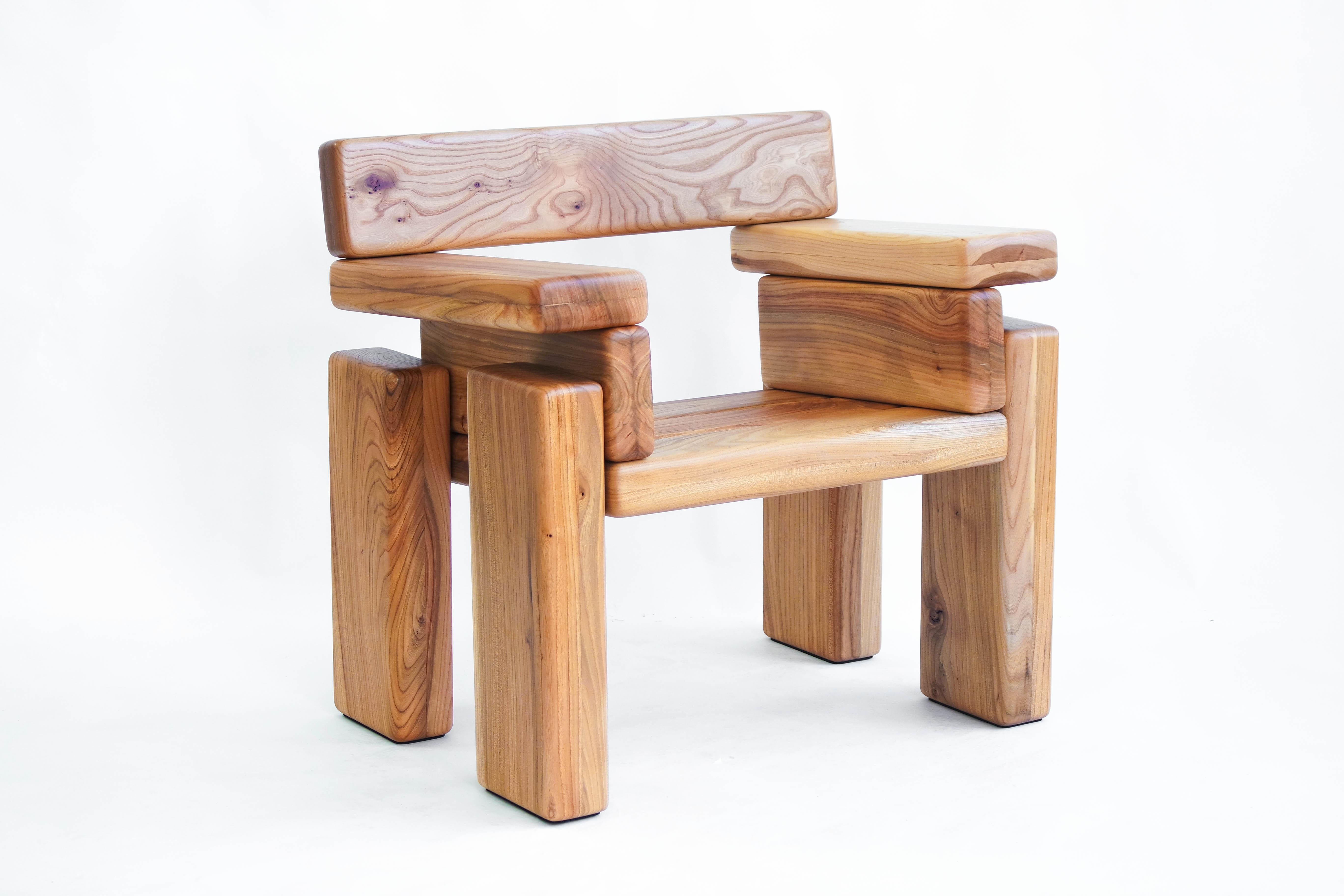 Dutch Timber Armchair by Onno Adriaanse For Sale