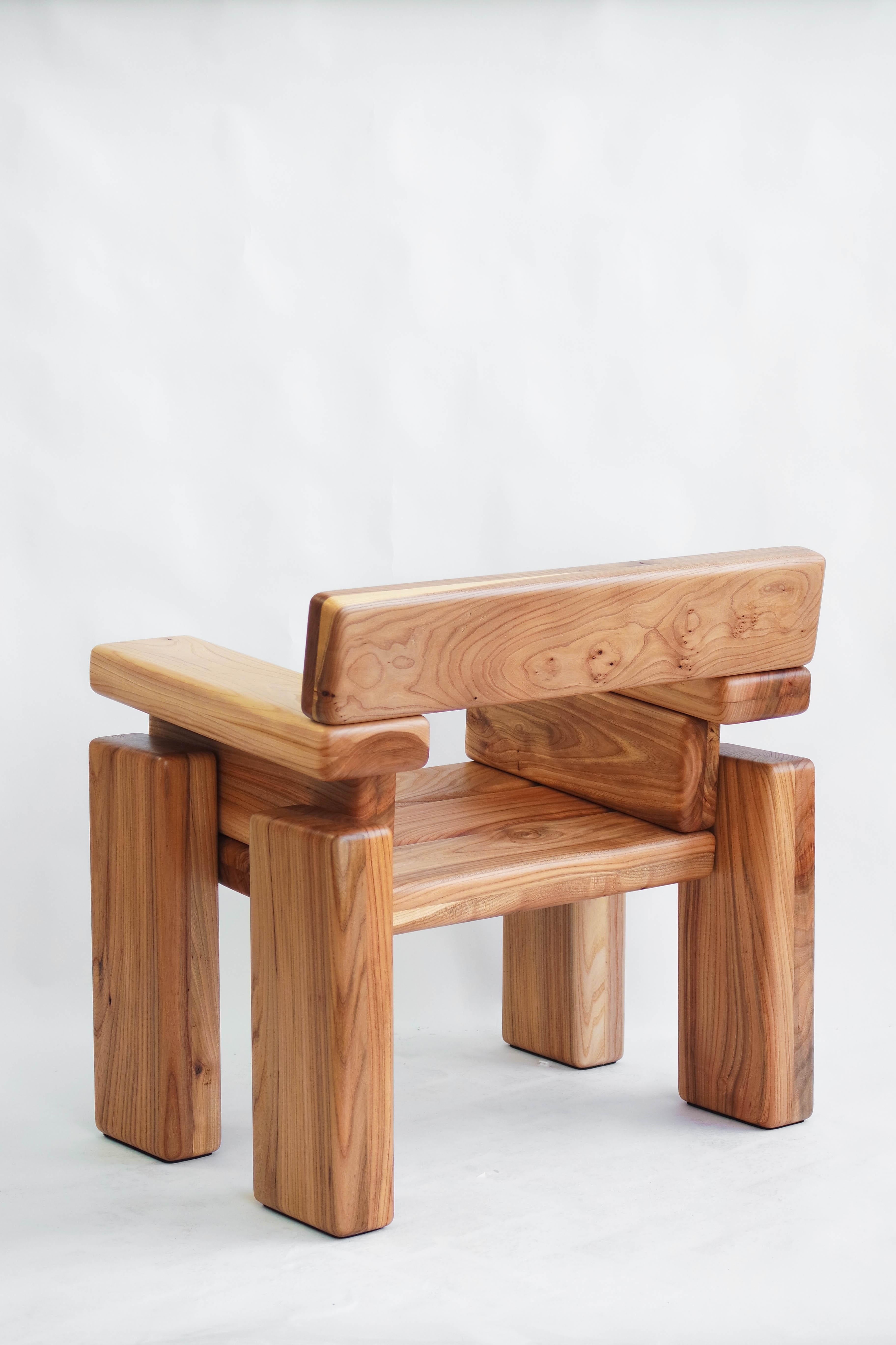 Coating Timber Armchair by Onno Adriaanse For Sale