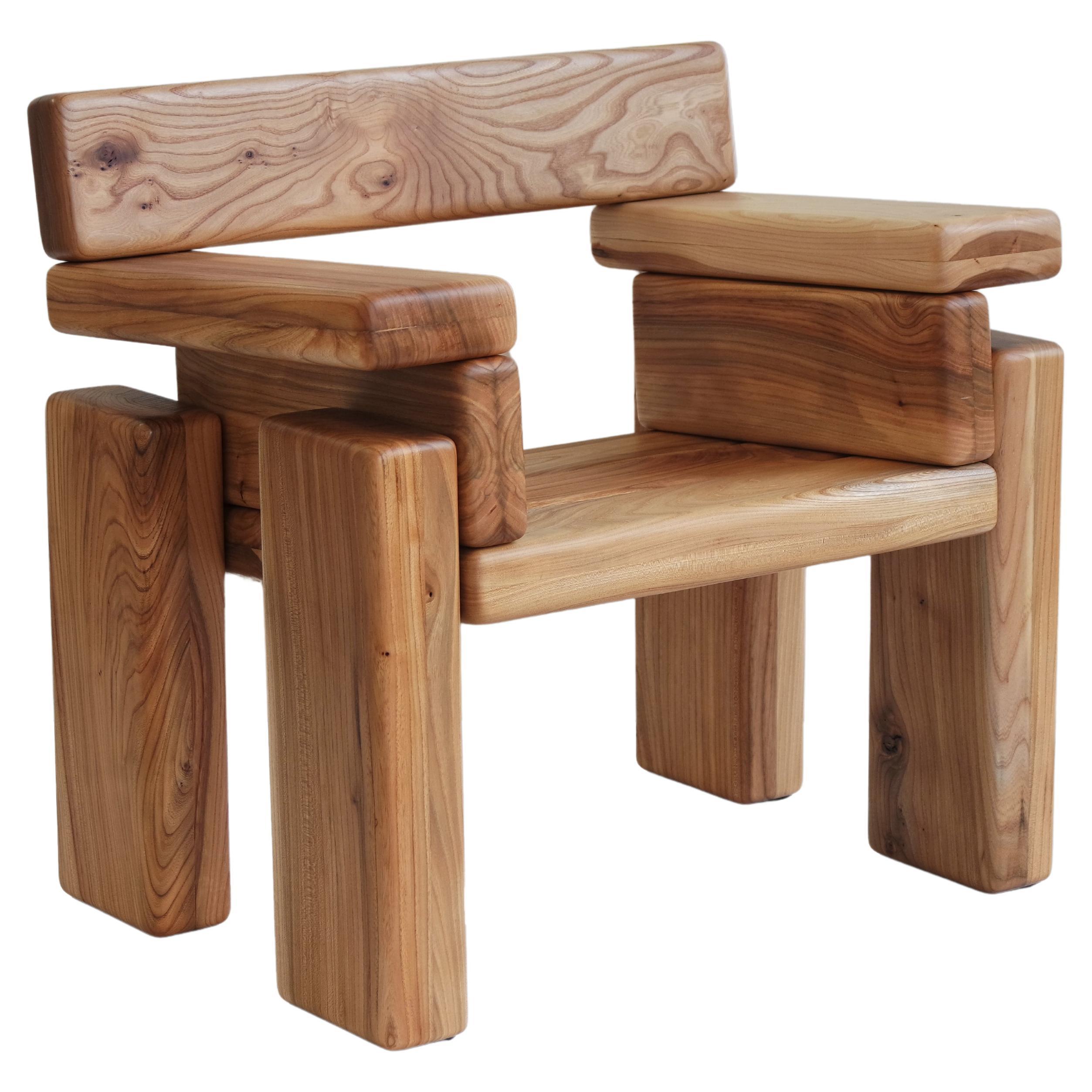 Timber Armchair by Onno Adriaanse For Sale