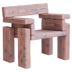 Designer-Sessel „Timber Burned Pine“ (rosa), zeitgenössisches Design, hergestellt in den Niederlanden