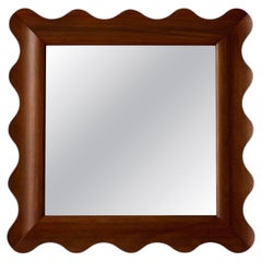 Timber Mirror with Scalloped Detailing