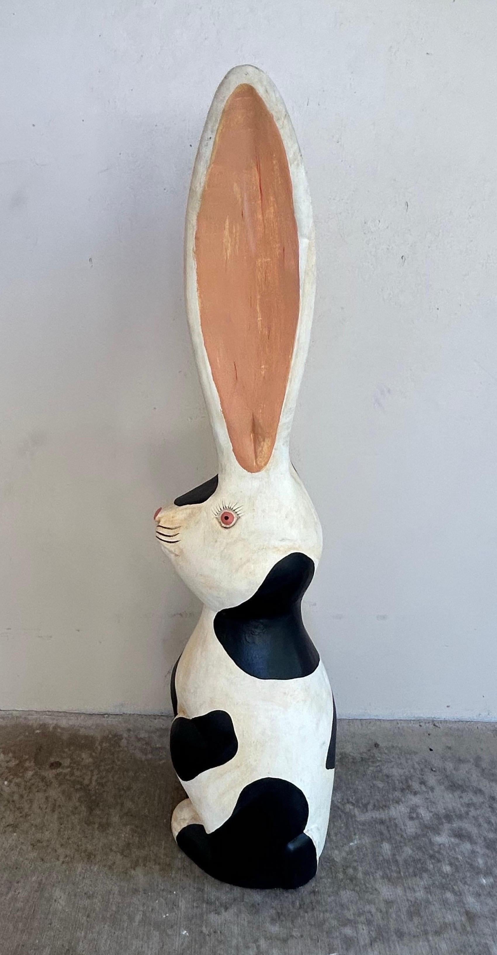 Coniglio in legno intagliato all'inizio del XX secolo in vendita 3