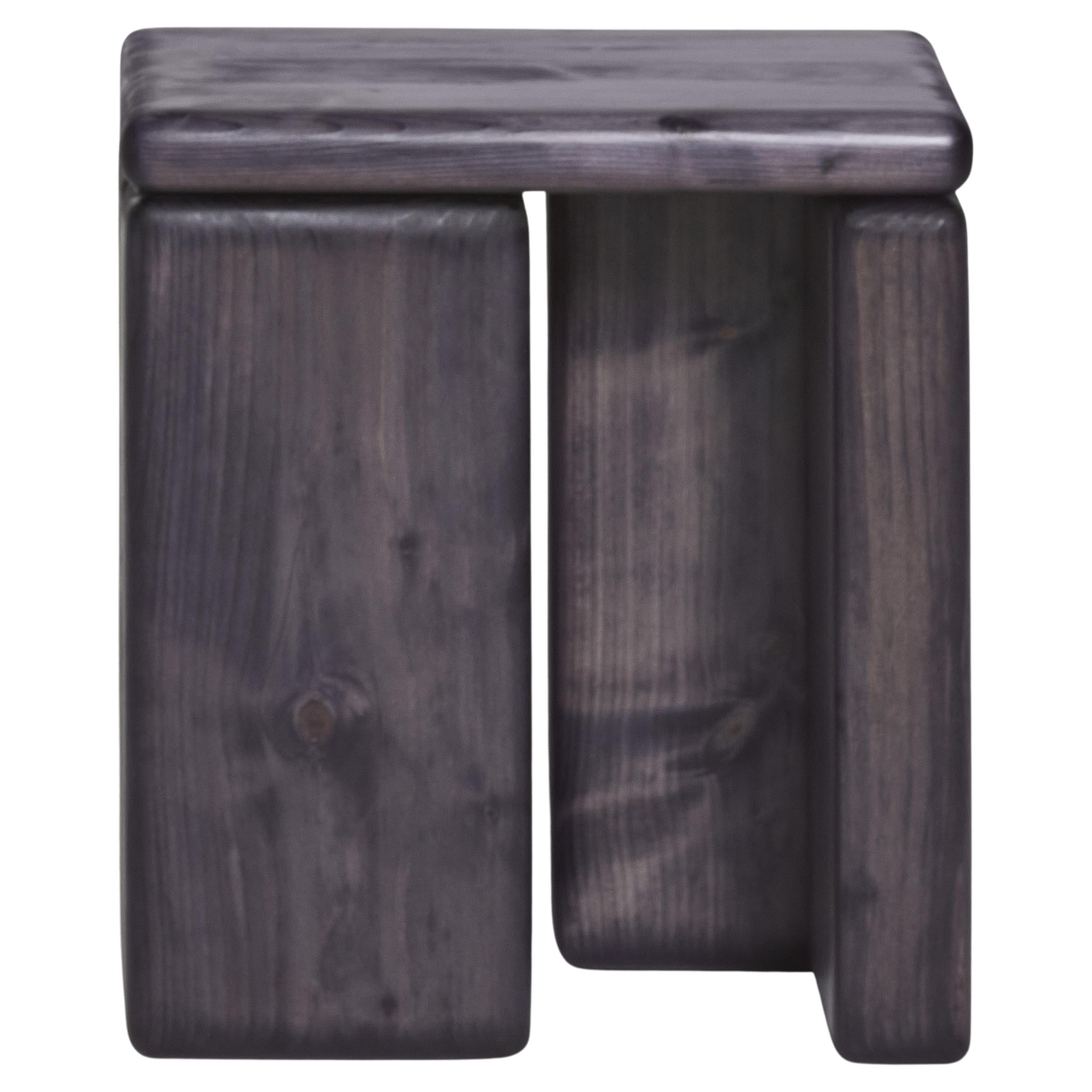 Timber Stool Indigo Blue by Onno Adriaanse For Sale