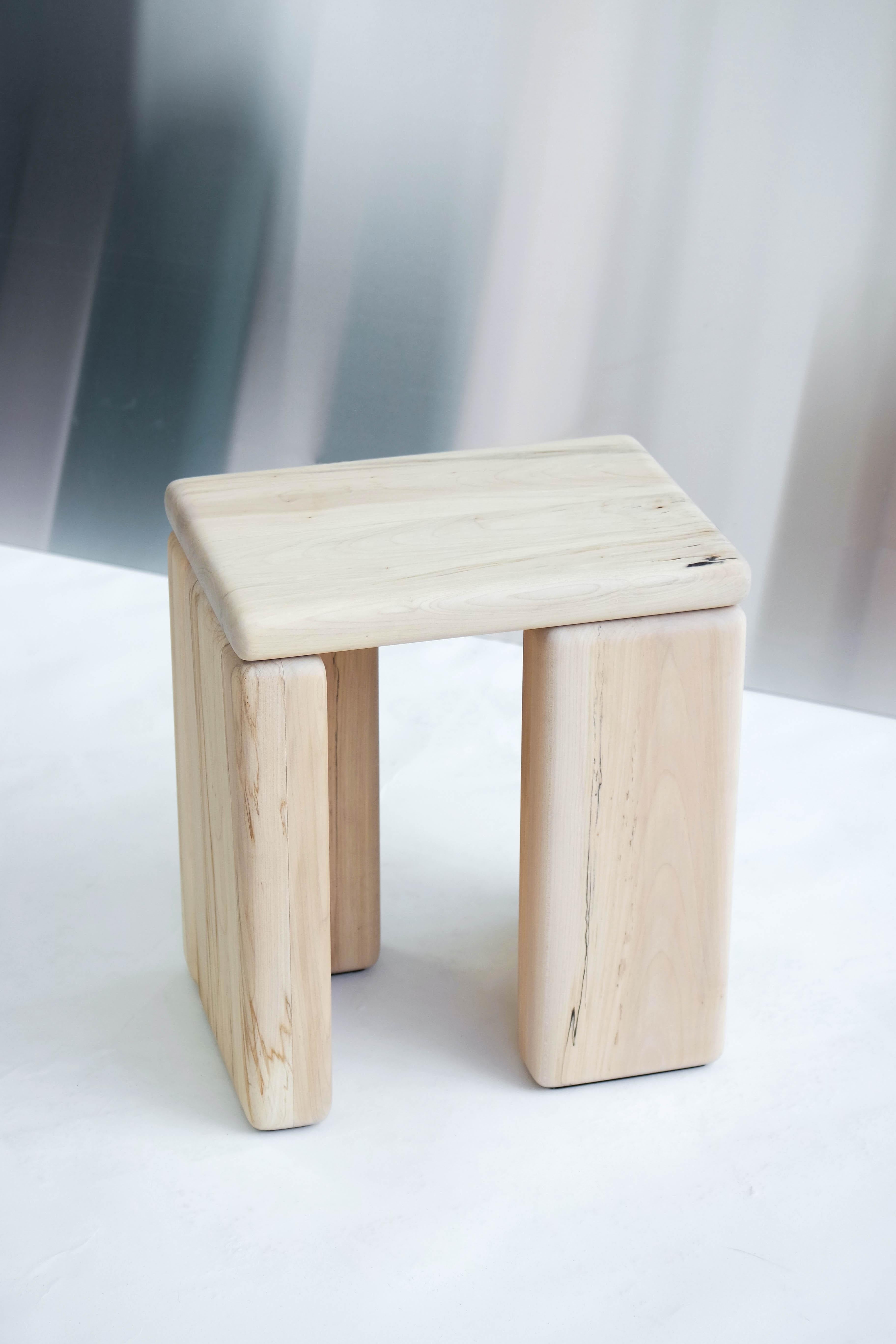 Post-Modern Timber Stool Maple by Onno Adriaanse For Sale