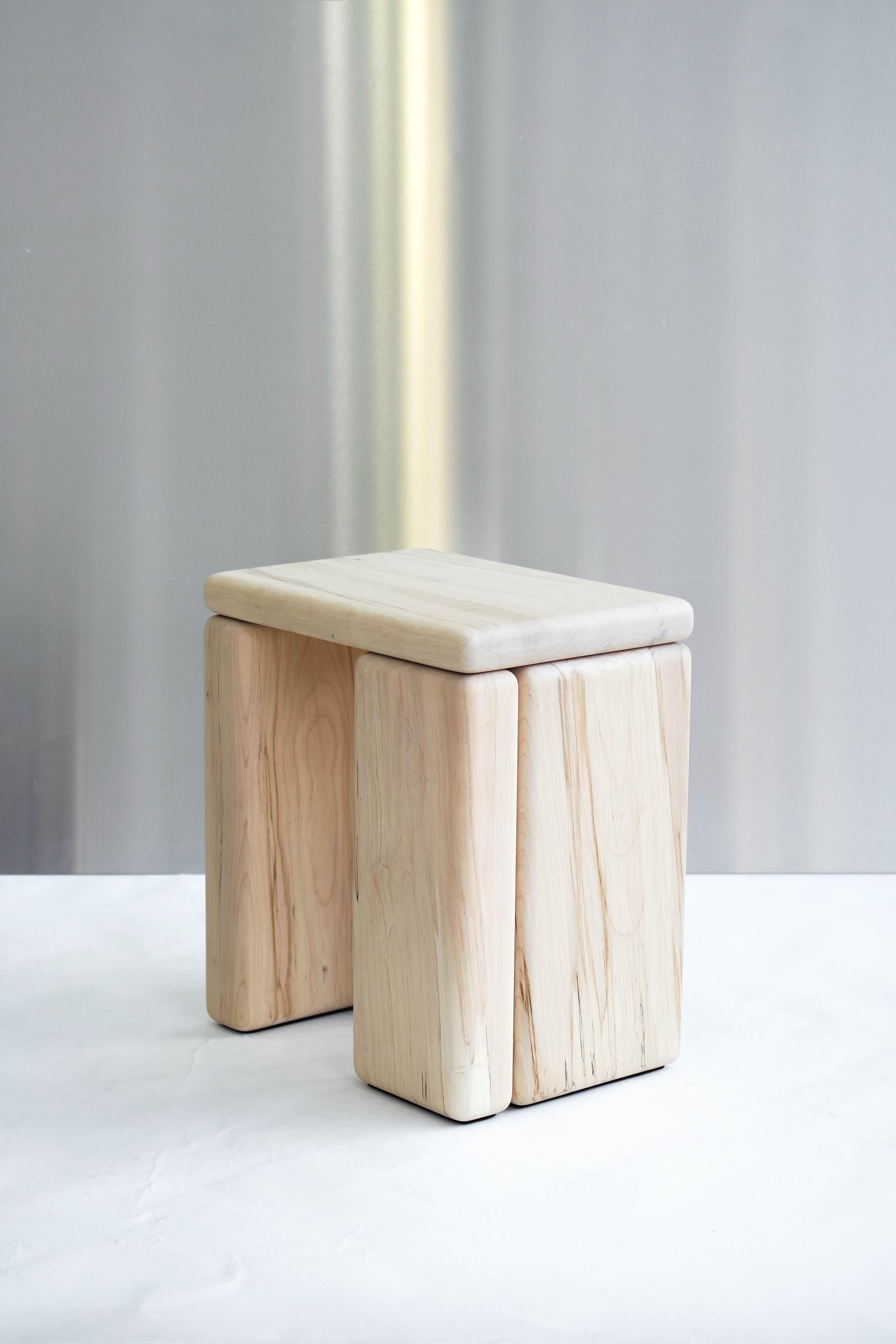 Dutch Timber Stool Maple by Onno Adriaanse For Sale