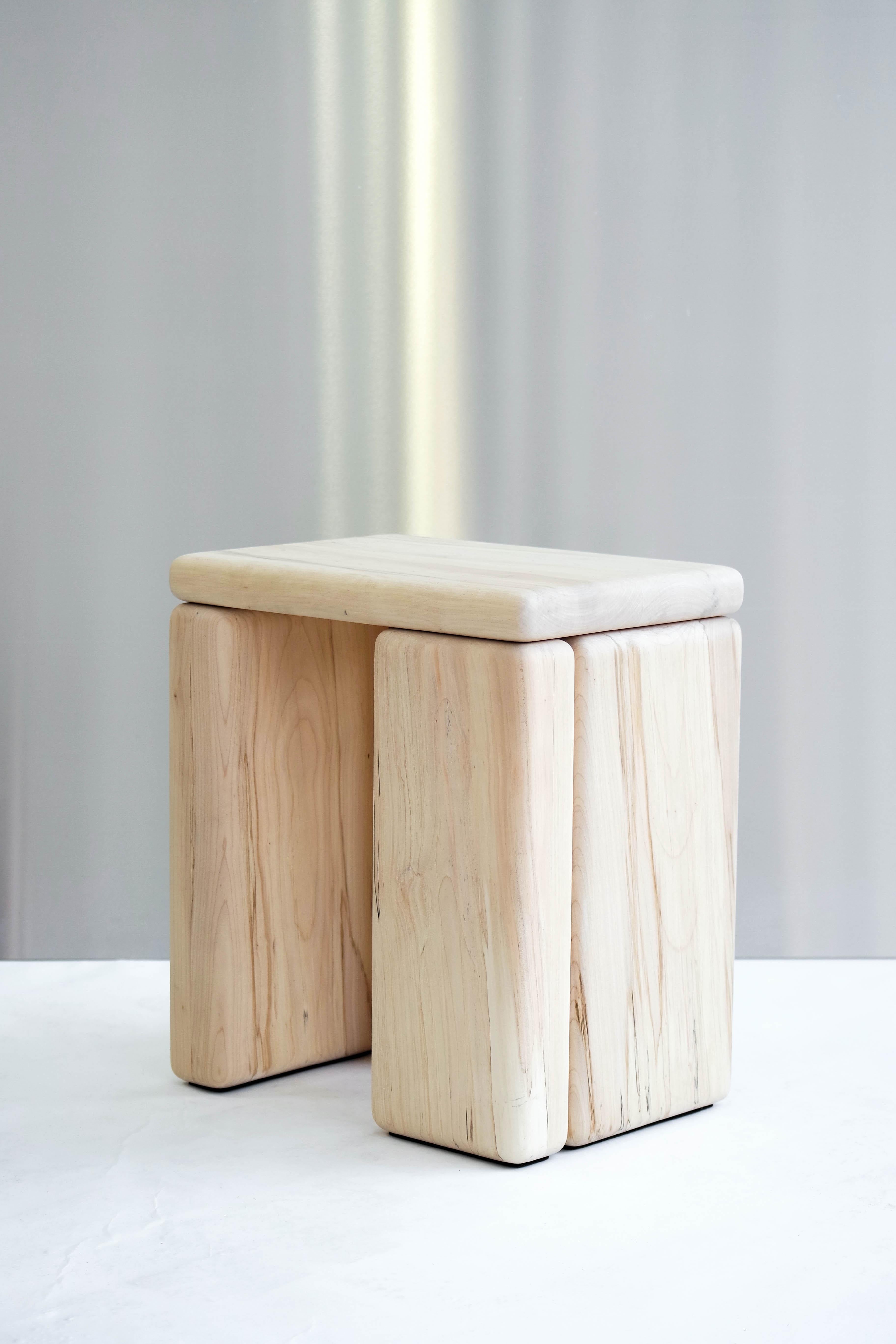 Contemporary Timber Stool Maple by Onno Adriaanse For Sale