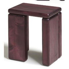 Timber Stool Purple-Red by Onno Adriaanse