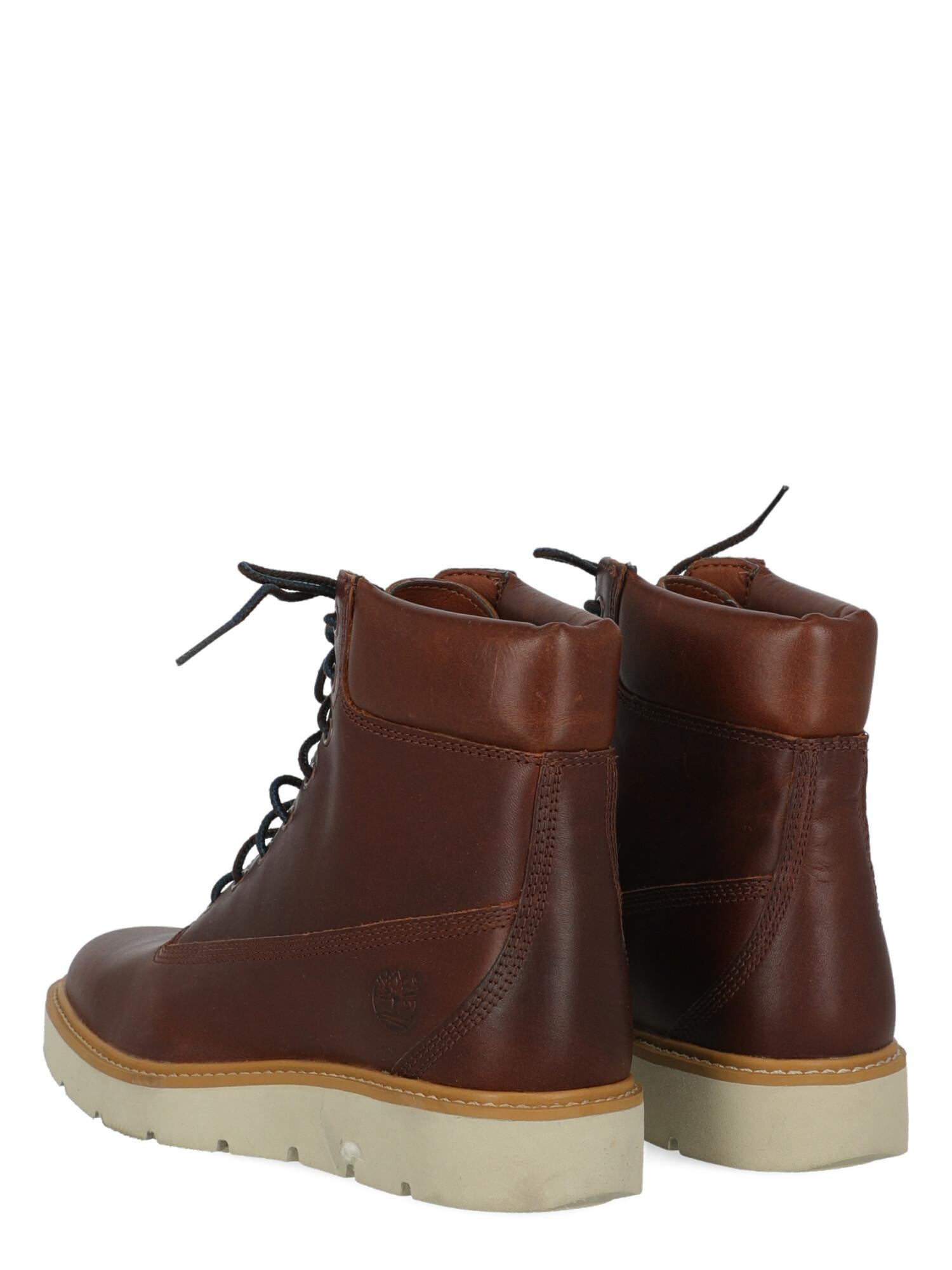 Timberland Women Ankle boots Brown Leather EU 40 In Good Condition For Sale In Milan, IT