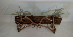 Timberline Elk & Mule Deer Antler Sofa Table by The Peak Antler