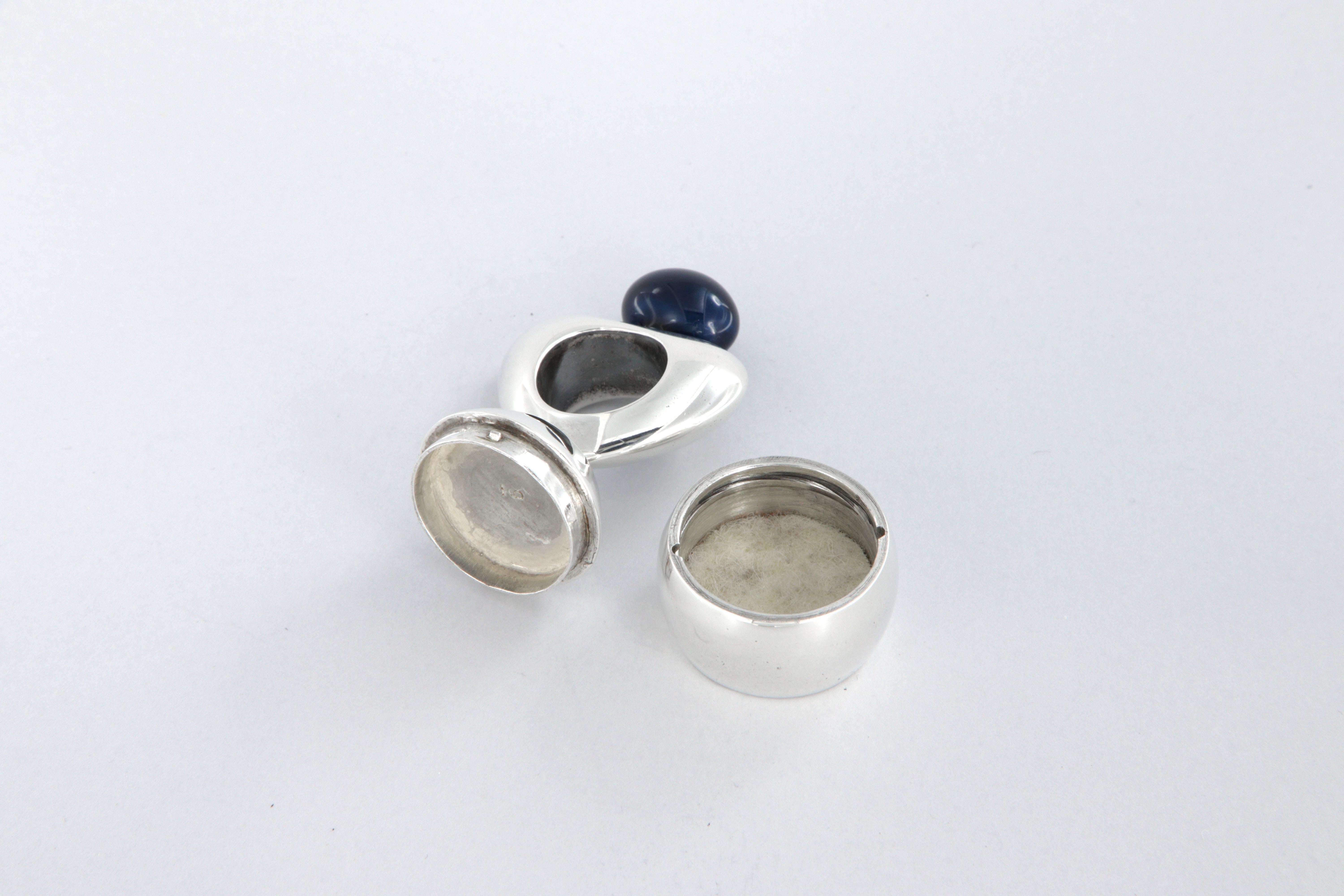 Timbro da scrivania La Nouvelle Bague in argento e smalto in vendita 3