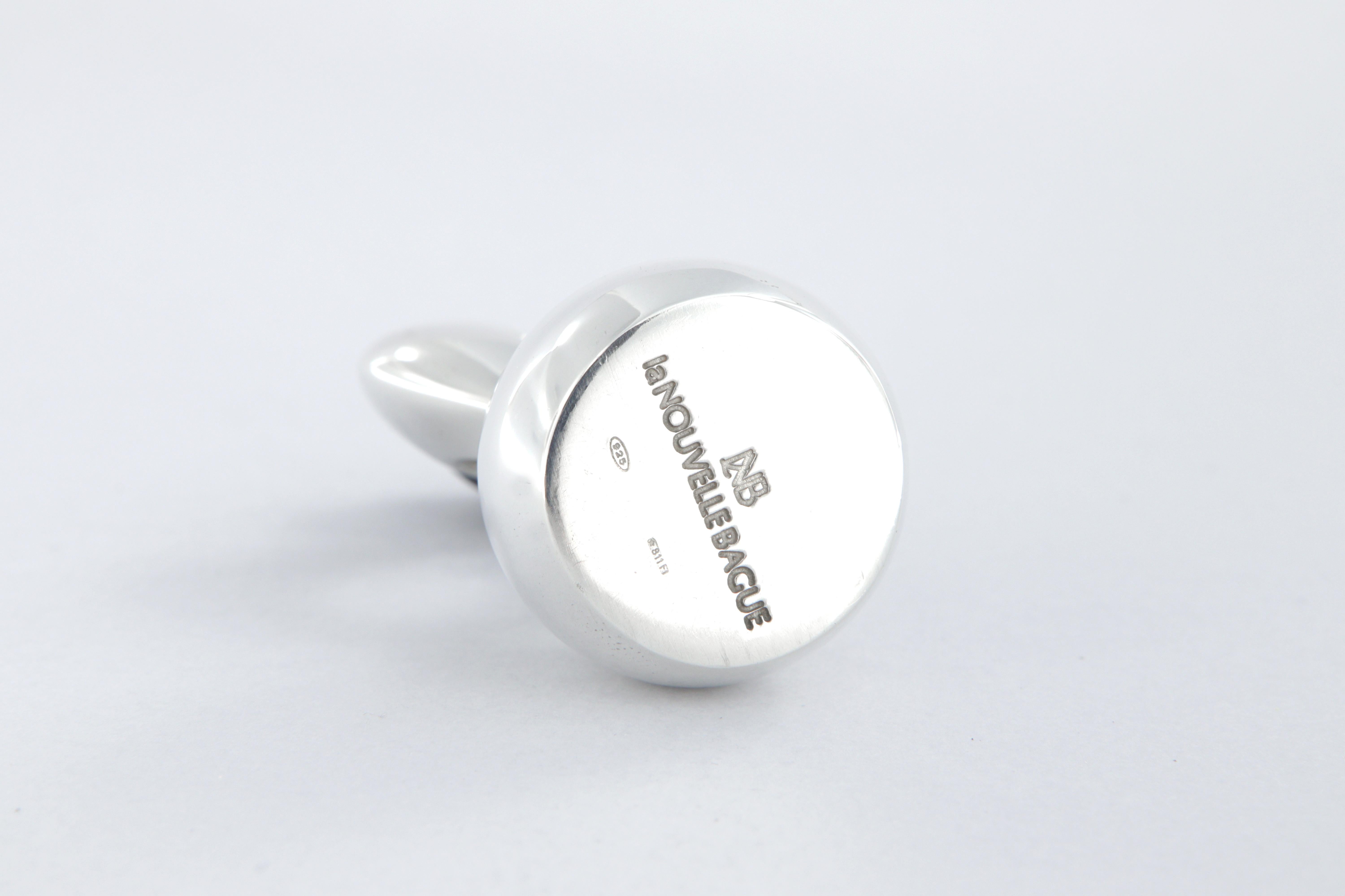 Timbro da scrivania La Nouvelle Bague in argento e smalto in vendita 4