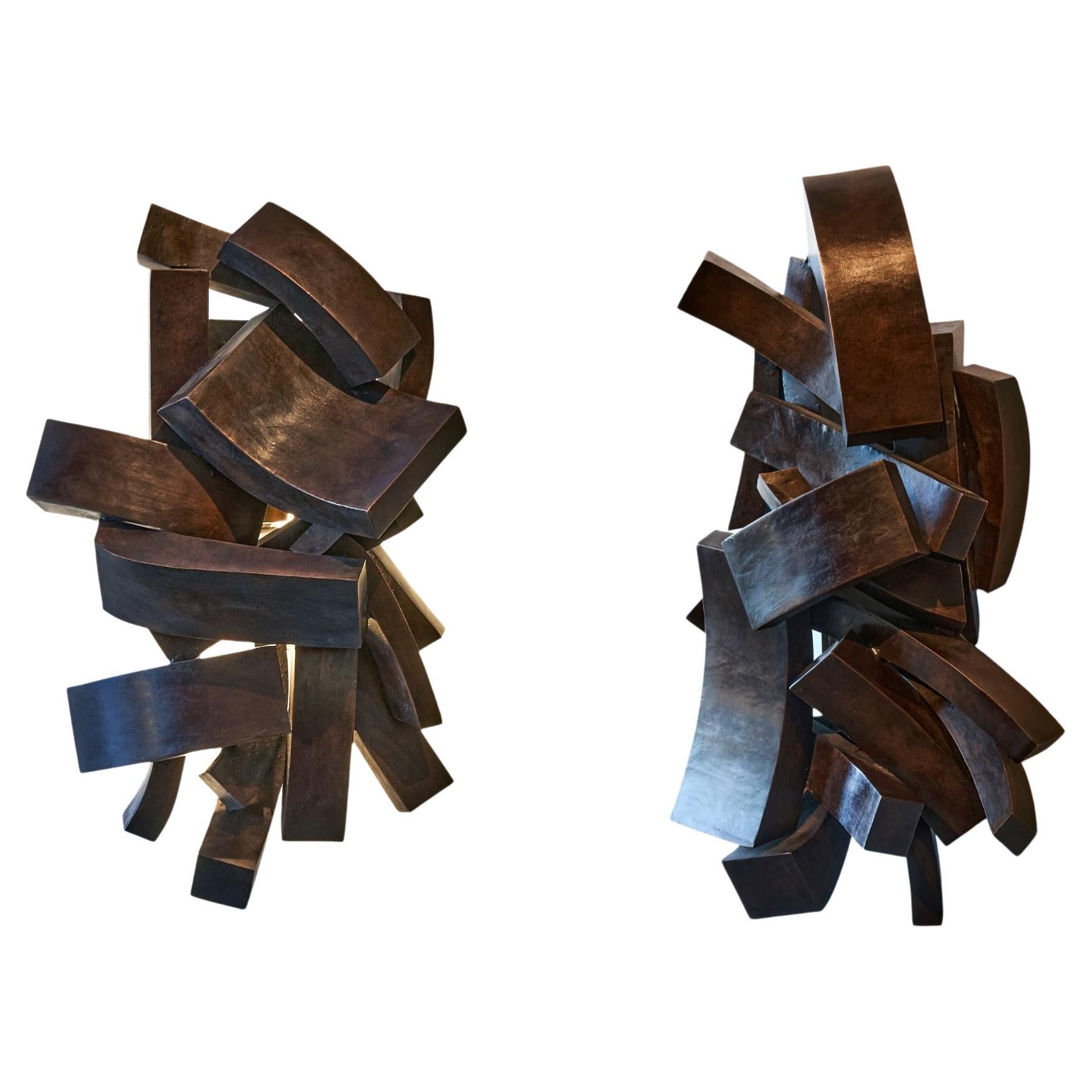 "Timbuctu" Pair of Wall Sconces by Cees Rombout For Sale