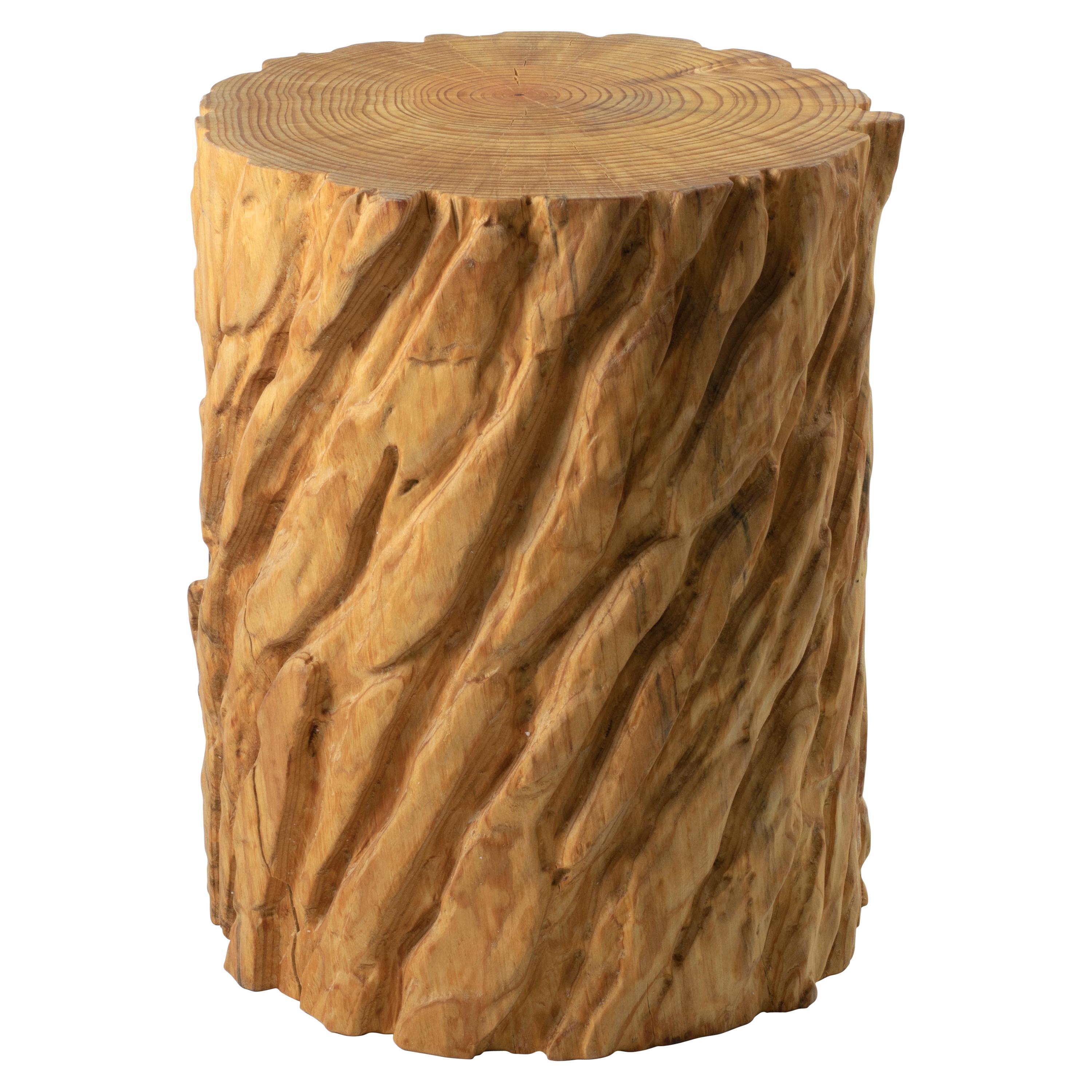 Bark Map Stool, Forty-five by Timbur, Represented by Tuleste Factory For Sale