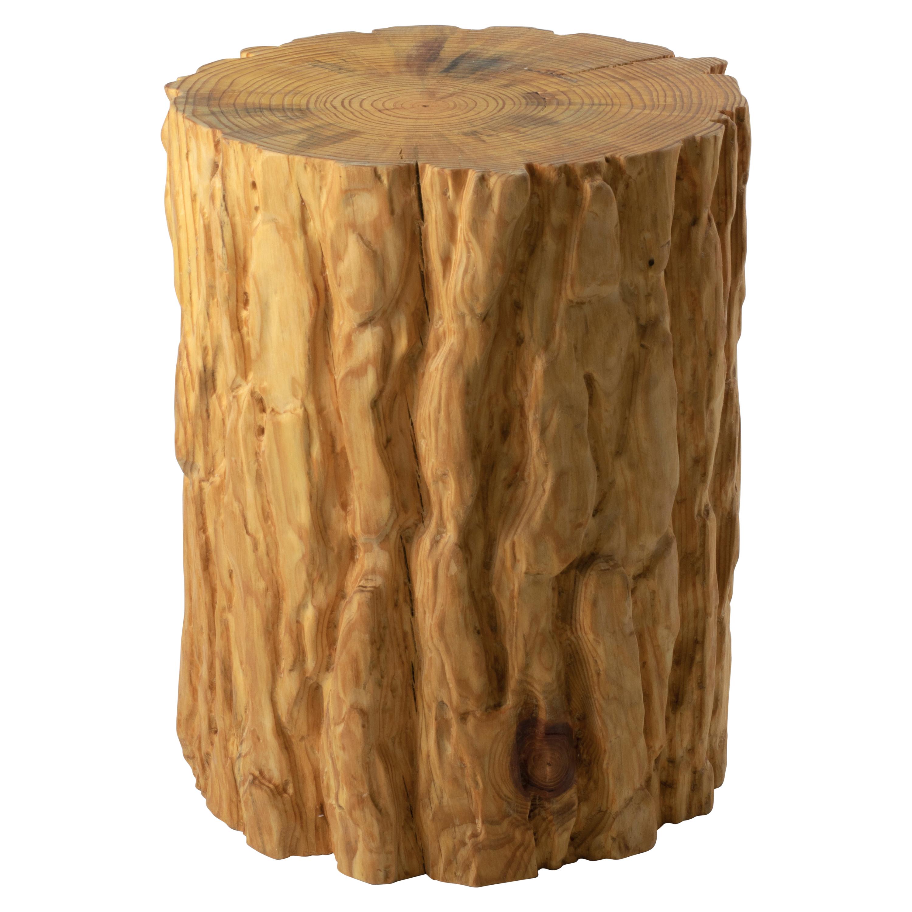 Zero Bark Map Stool by Timbur, Represented by Tuleste Factory
