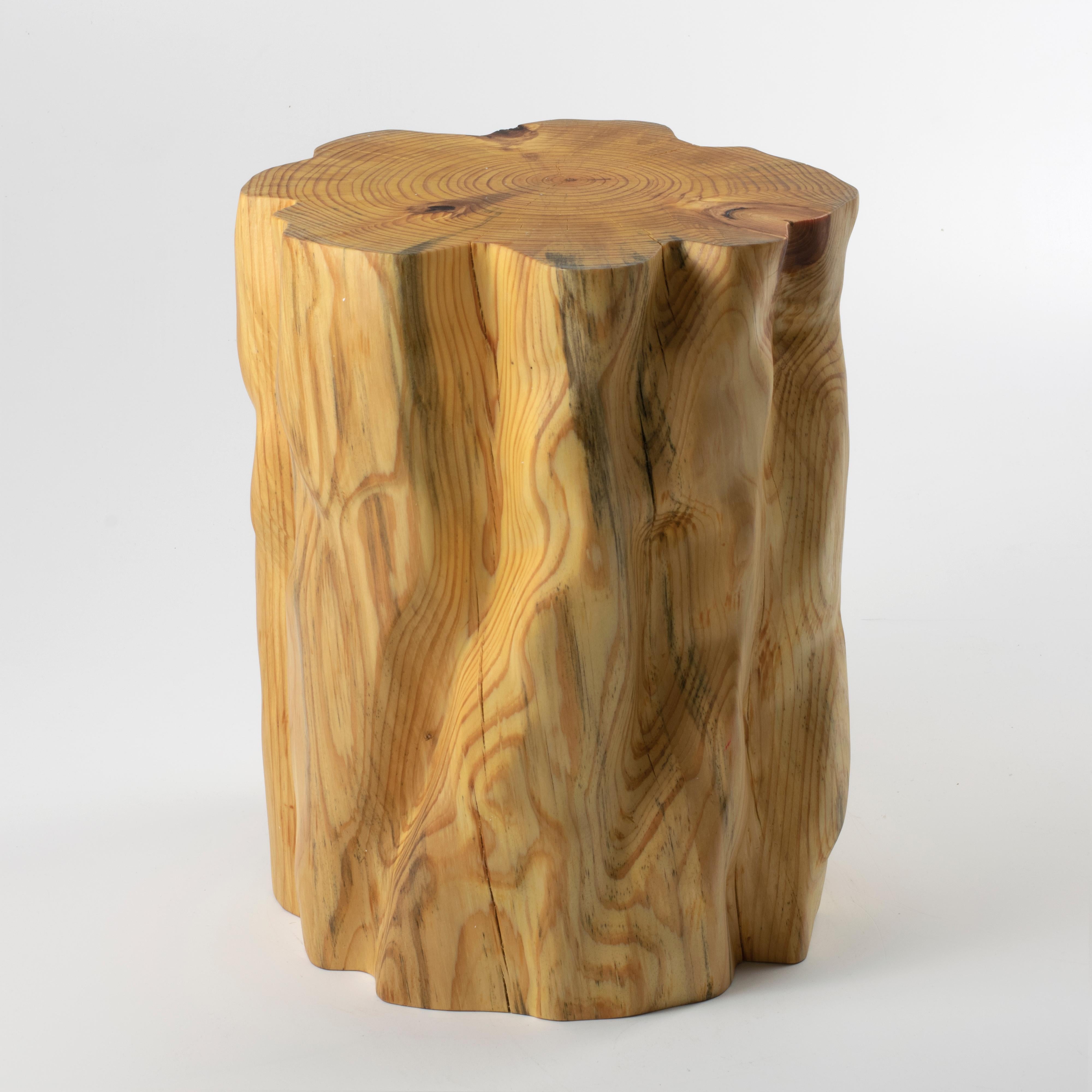 Machine-Made Bark Scale Stool, Set of 3 by Timbur, Represented by Tuleste Factory