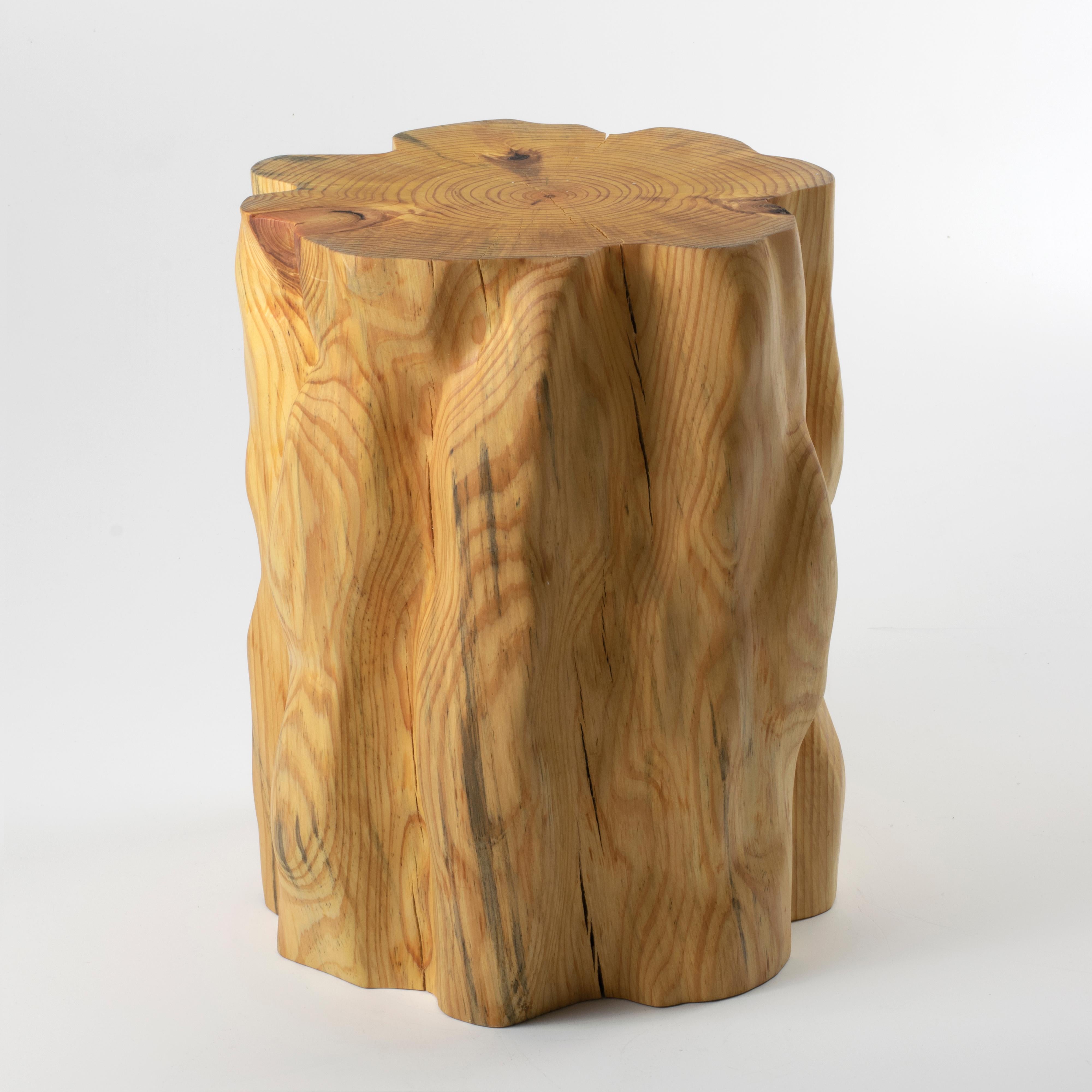 Bark Scale Stool, Set of 3 by Timbur, Represented by Tuleste Factory In New Condition For Sale In New York, NY